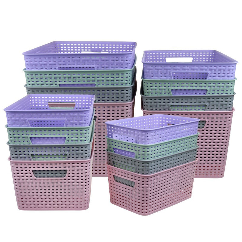 Woven Pattern Baskets 32L 44.5x34x25cm