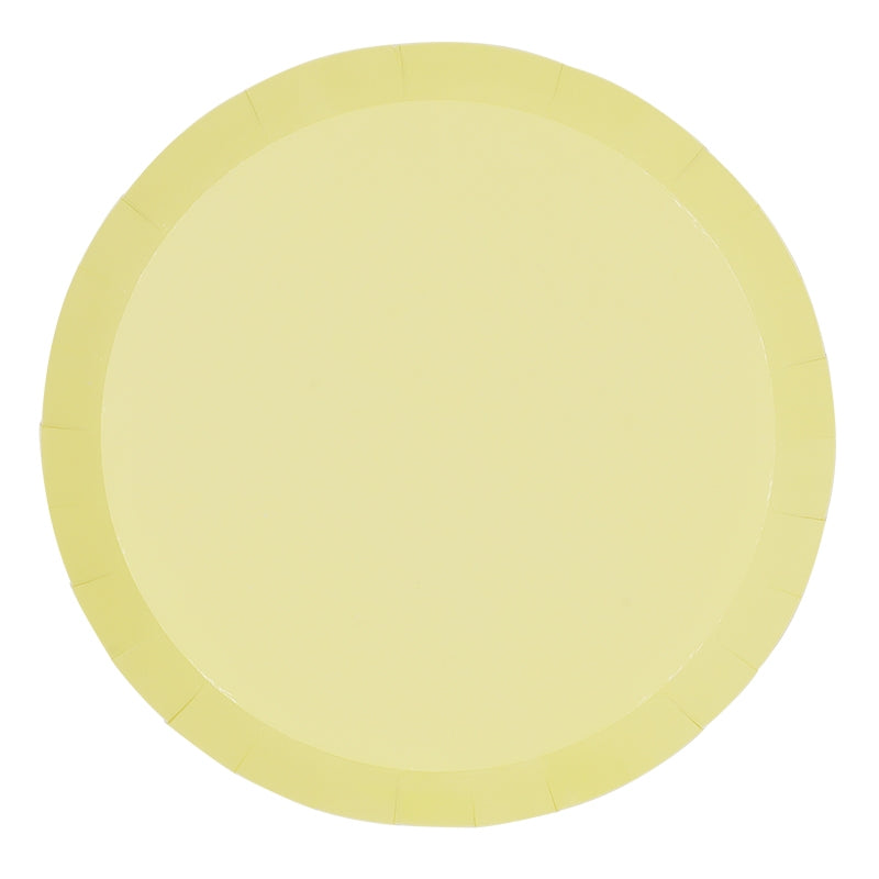 Paper Round Dinner Plate 9in Pastel Yellow 10pk Five Star