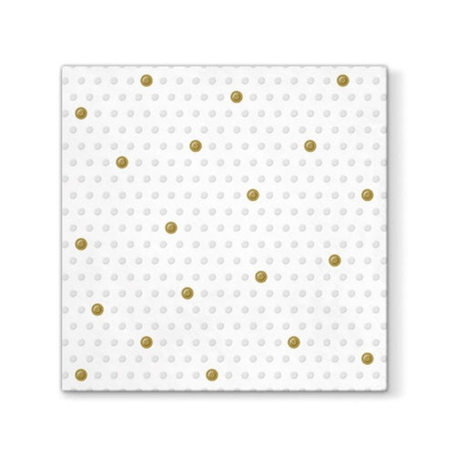 Paw Lunch Napkins 33cm Stains Inspo Dots White