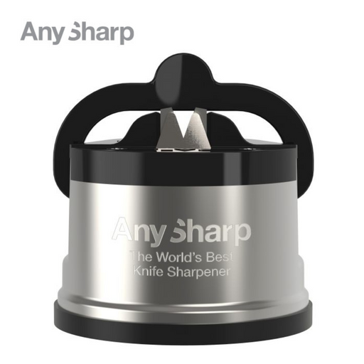 AnySharp Pro Metal Knife Sharpener Silver/Black 6x6x5cm