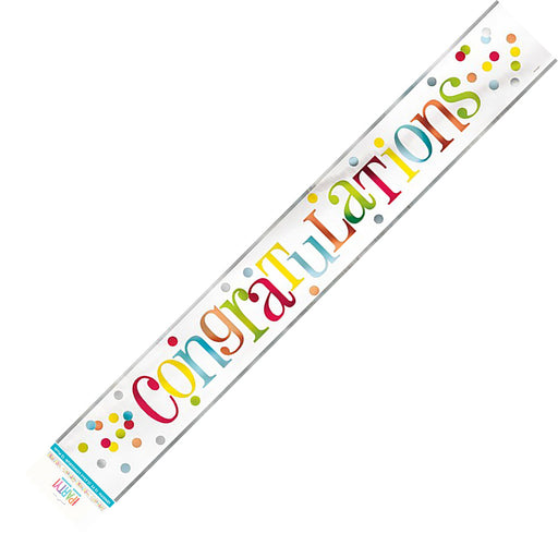 Colourful Congrats Foil Banner 365cm