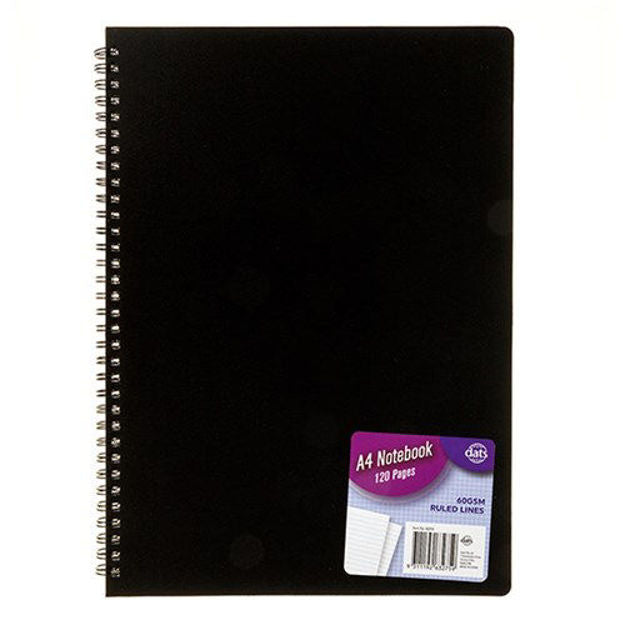 Notebook Basic PP Black A4 120pg