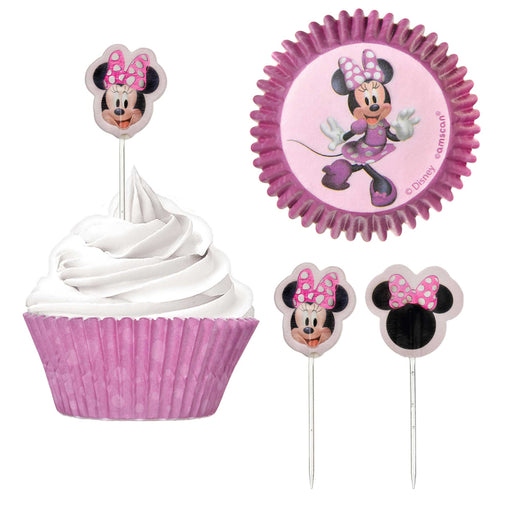 Minnie Forever H-S Cupcake Cases & Picks Combo