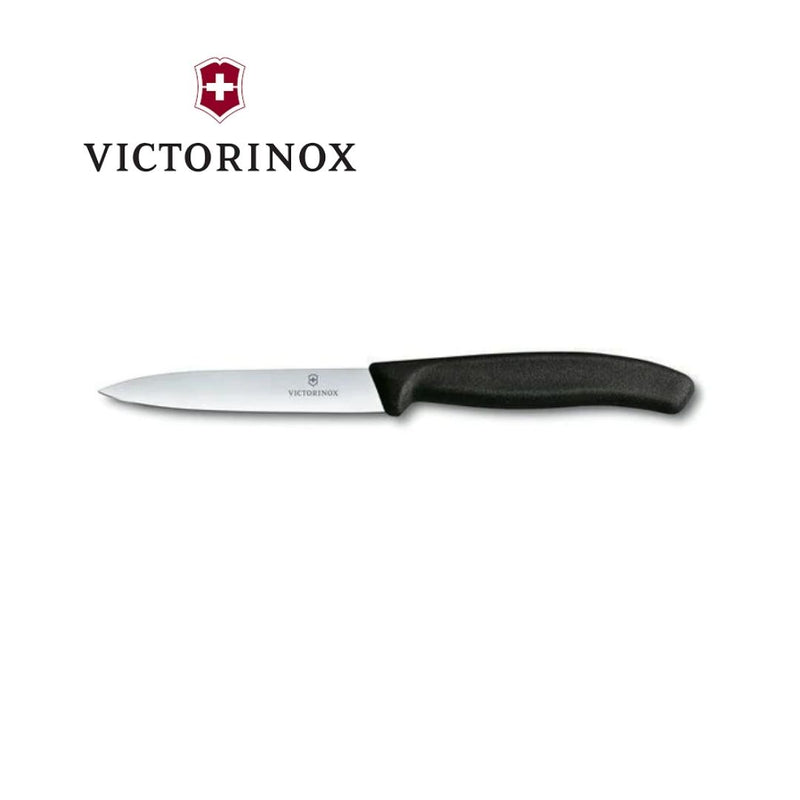 Victorinox Paring Knife Straight Edge 10cm - Black