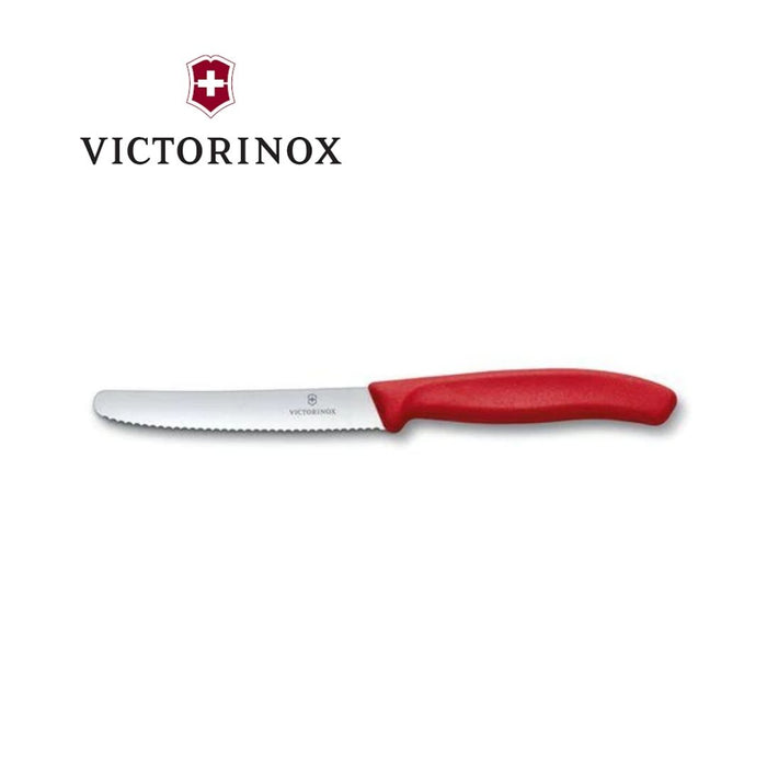 Victorinox Red Steak & Tomato Knife Wavy Edge 11cm