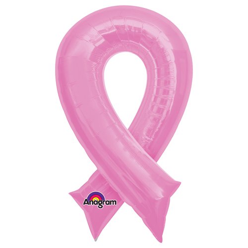 Foil Balloon 51cm Supershape Pink Ribbon