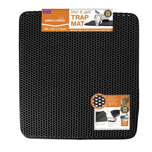 CAT LITTER TRAP MAT 58X53CM DUAL LAYER