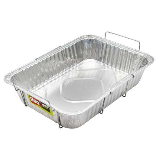 LEMON AND LIME FOIL TRAY W/WIRE HANDLES37x27x7CMSHELF READY PDQ
