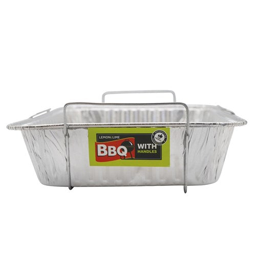 Lemon and Lime Foil Tray with Wire Handles Shelf Ready PDQ 37x27x7cm