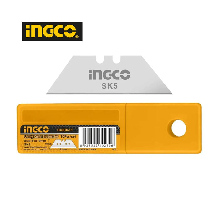INGCO 10pcs utility knife blades set