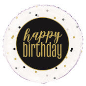 Metallic Birthday Happy Birthday Foil Balloon 45cm