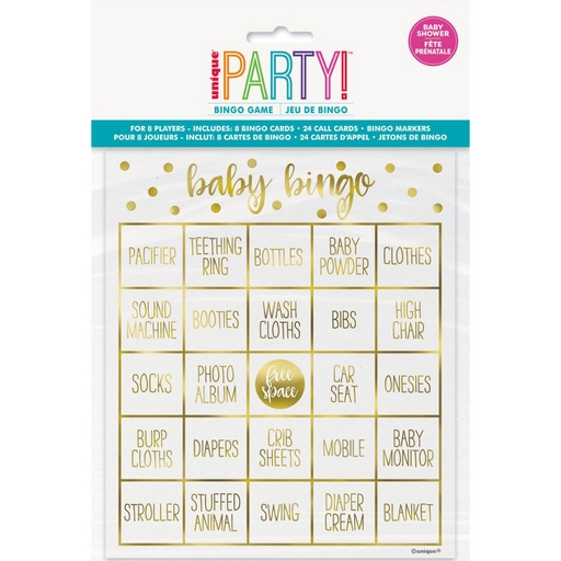 Oh Baby Foil Stamped Bingo Kit 8pk