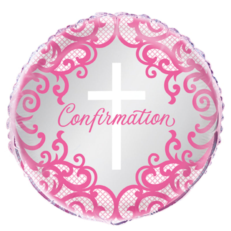 Fancy Pink Cross Confirmation 45cm