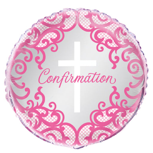 Fancy Pink Cross Confirmation 45cm