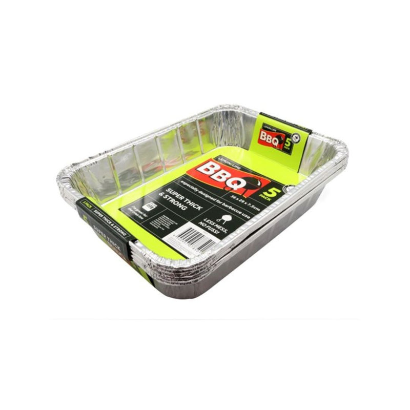 Lemon and Lime Deep Baking Foil Tray & Value 5Pk 36X29X7.5Cm
