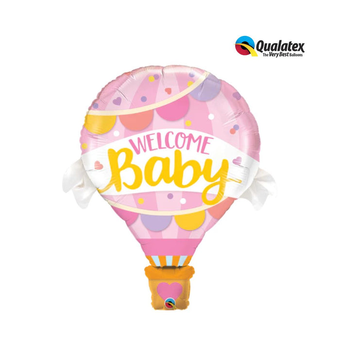 Foil Balloon 106Cm Shape Welcome Baby Pink Balloon