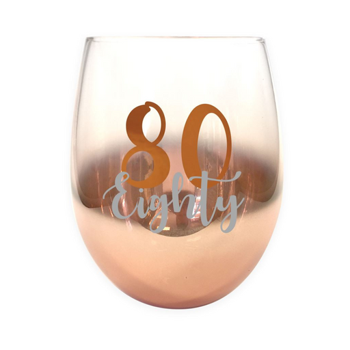 Ronis 80 Ombre Stemless Wine Glass Rose Gold 600ml