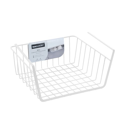 WIRE UNDERSHELF HANGING BASKET 30X26X14CM