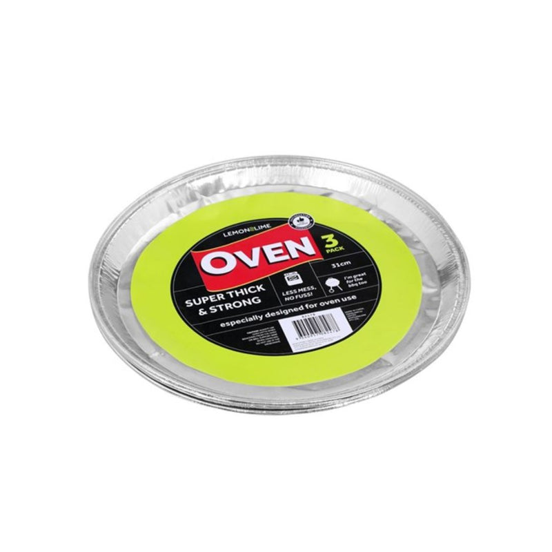 FOIL PIZZA TRAY 3PK 31CM SHELF READY PDQ