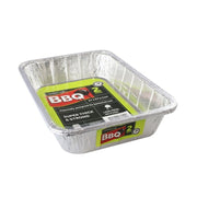 FOIL TRAY 2PK 37X27X7CM
