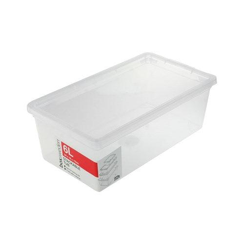 Essentials Stackable Tub 6L33.5X19X11.5Cm Clear