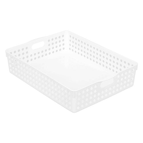 MODE BASKET WHITE 35X25.5X7.5CM