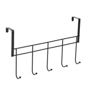 WIRE OVER DOOR 5 HOOK HANGER LARGE 38CM BLACK – thumbnail