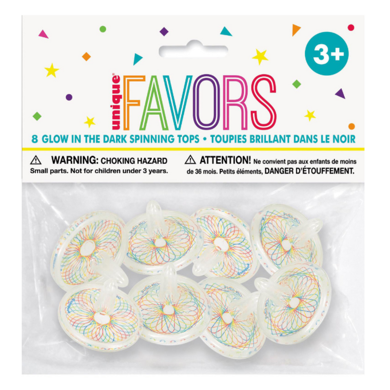 8 Spin Tops - Glow