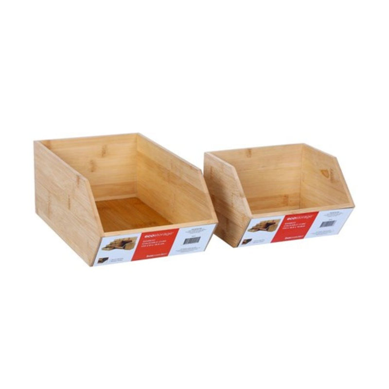 Bamboo Stackable Cube Large 17.5cmx31cmx12.5cm