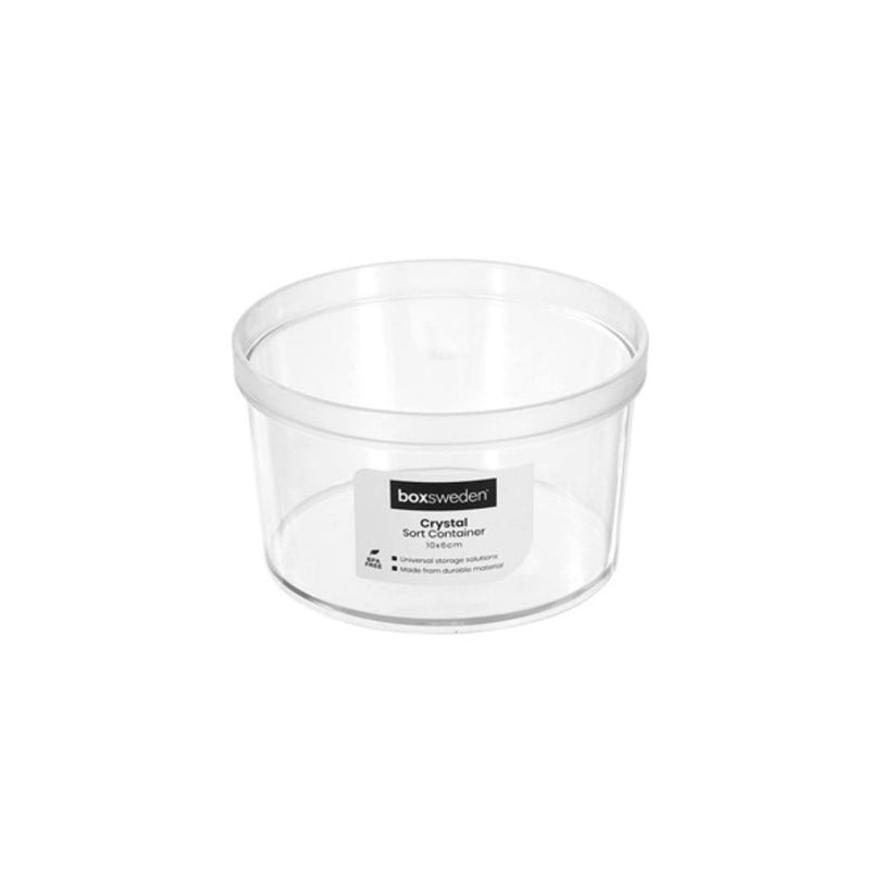 Crystal Sort Container Round 10x6cm