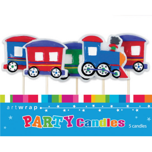 Trains Party Cake Candles 5pk