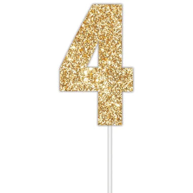 Cake Topper #4 Glitter Gold