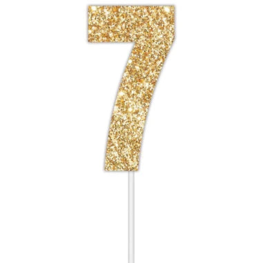 Cake Topper #7 Glitter Gold