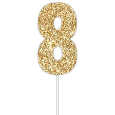 Cake Topper #8 Glitter Gold