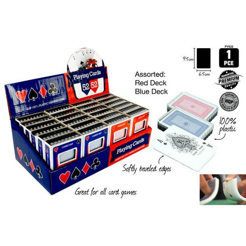 Playing Cards w/Case-Red/Blue
