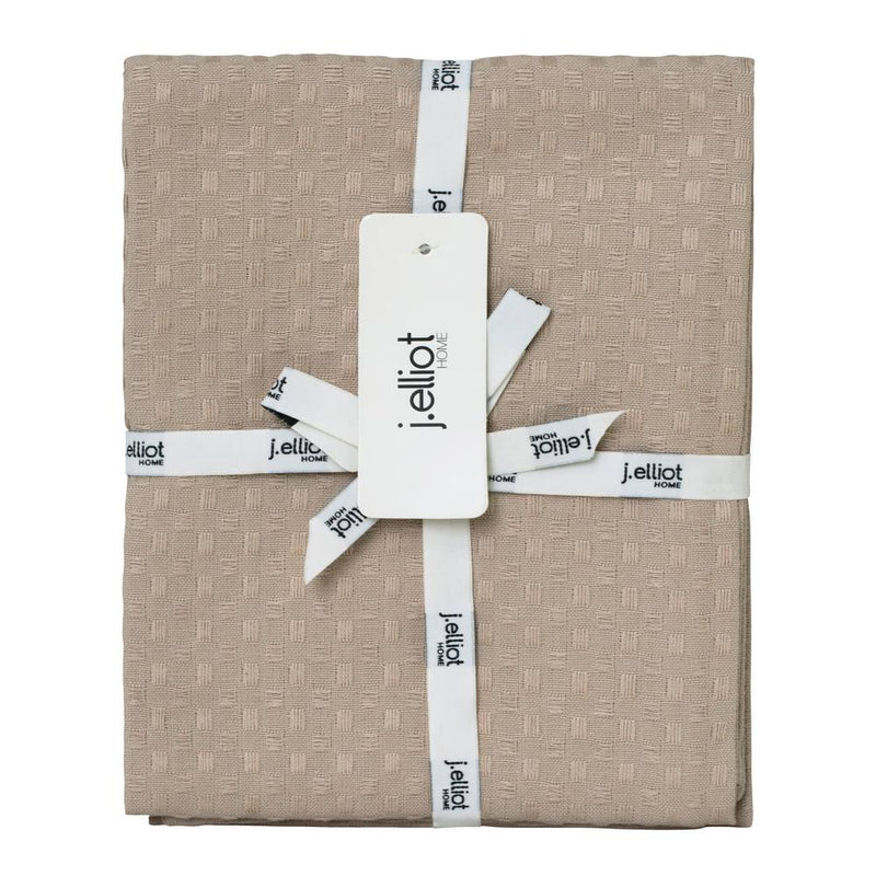 Waffle Tea Towels Sandstone 50x70cm 2pk