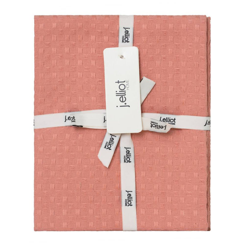 Waffle 2 Pack Tea Towels Clay Pink 50x70cm