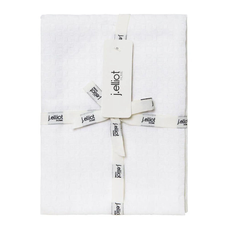 Waffle 2 Pack Tea Towels White 50x70cm