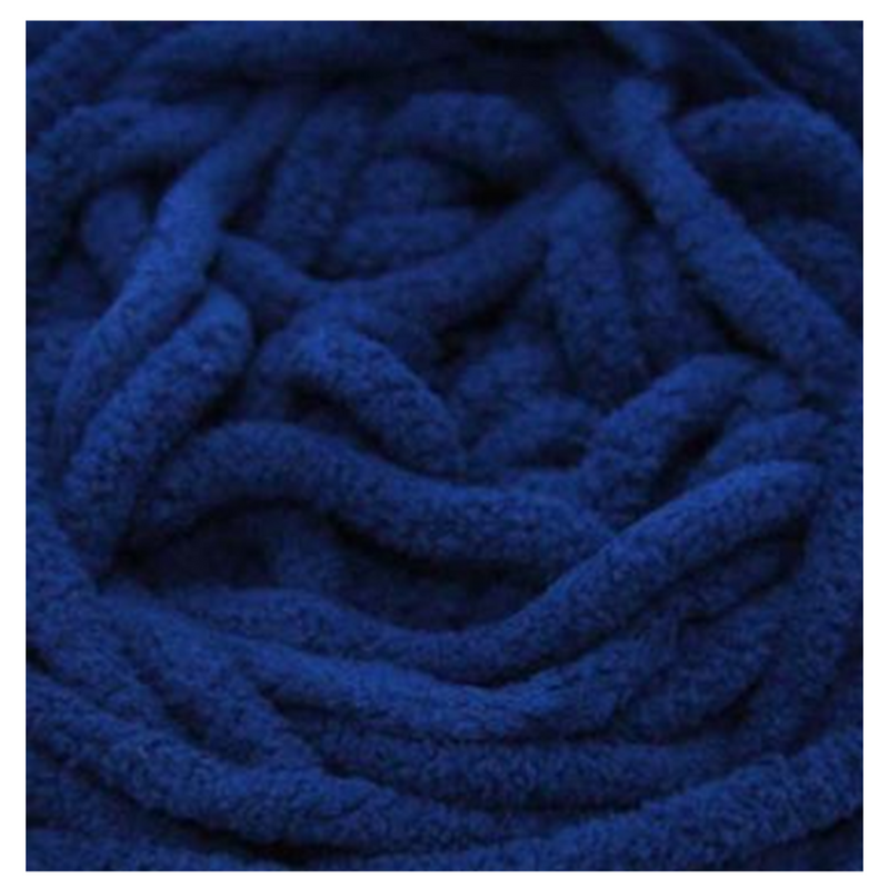 Chenille Blanket Yarn 100g 80m Solid 27 Dark Blue