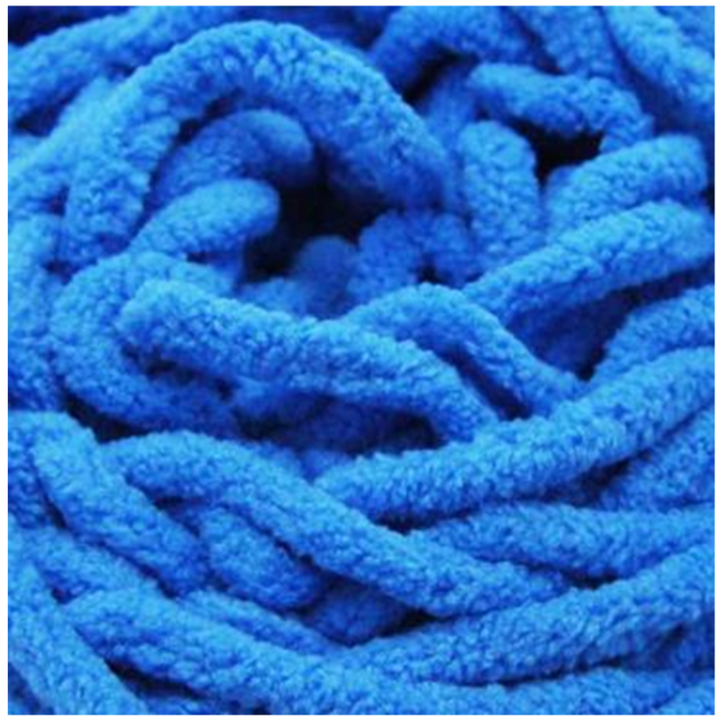 Chenille Blanket Yarn 100g 80m Solid 29 BrightBlue