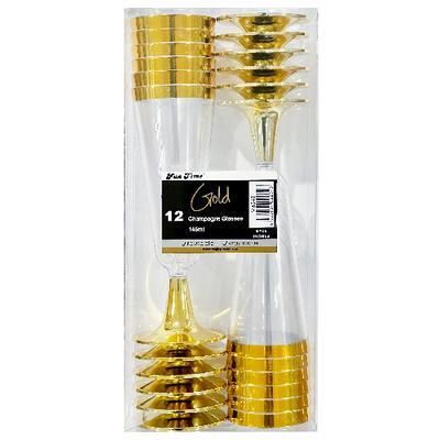 Gold Champagne Glass 145Ml pk12