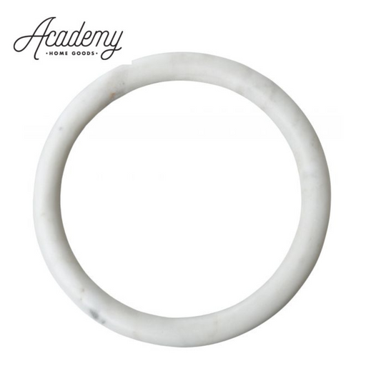 Academy Eliot Round Marble Trivet White 18x18x2cm