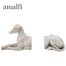 Amalfi Hound Bookends White 31.00x9.80x13.70cm