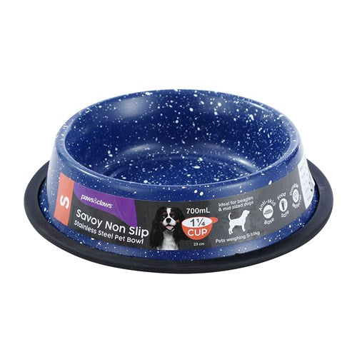 SAVOY NON-SLIP S/STEEL PET BOWL 700ML 21CM