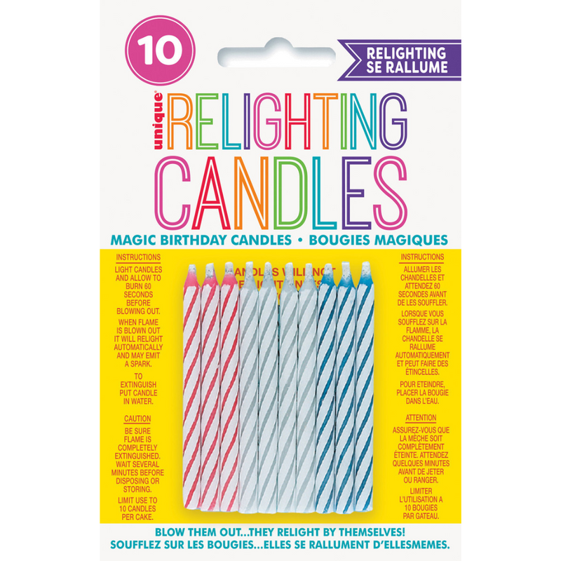 Magic Spiral Candles Multi 10pk