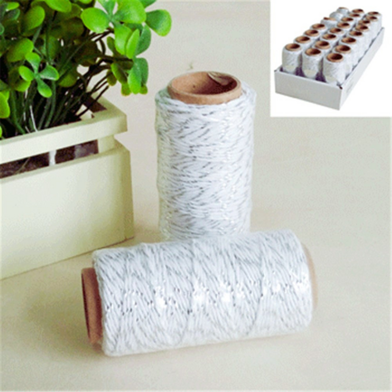Metallic Silver Twine 50m