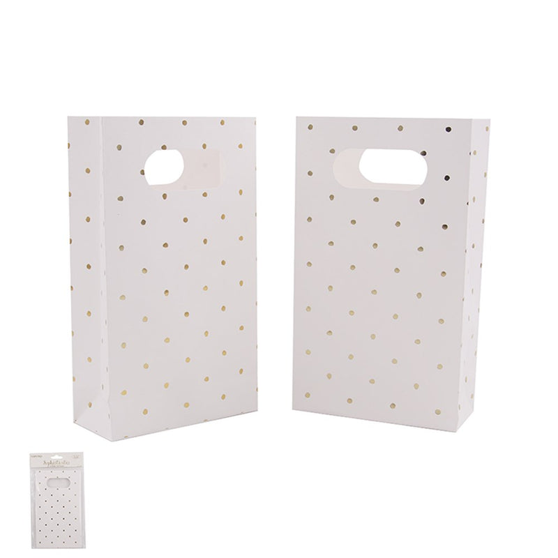 Dotty Party Bag Metallic Gold 6pk