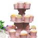 3-Tier Cake Stand Pink With Gold Foiled