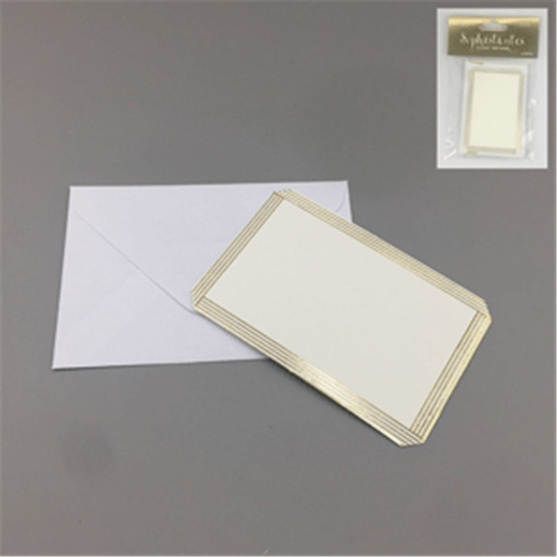 Mini Blank Cards with Envelopes Gold 3pk