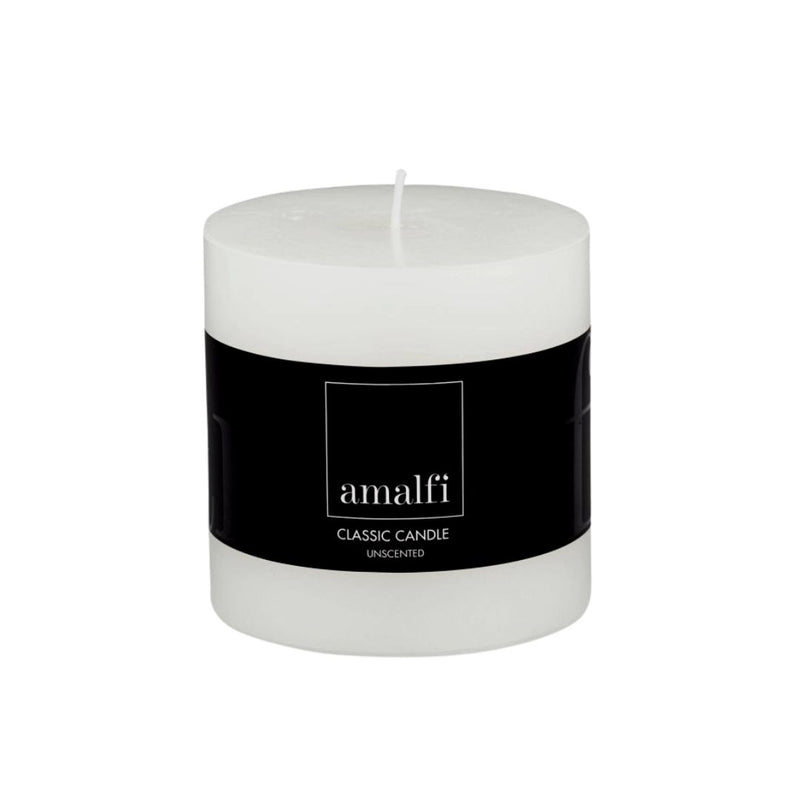 Amalfi Classic Unscented Pillar Candle 10x10x10cm